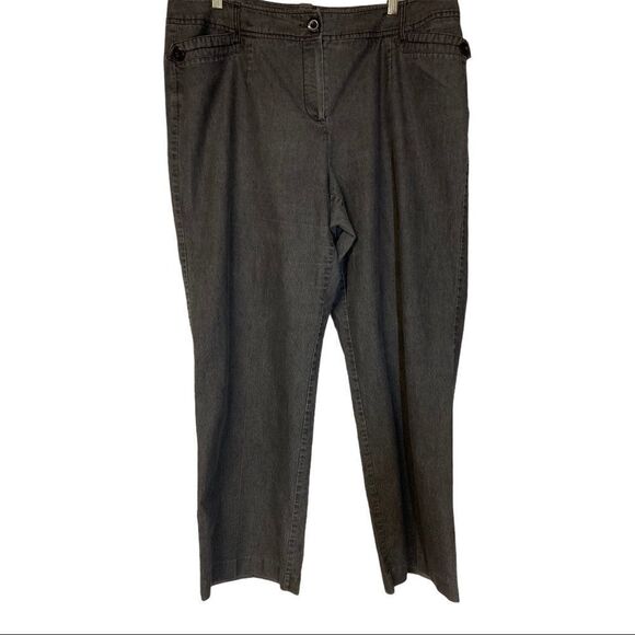 LARRY LEVINE, Jeans, Gray, Petite, Women’s, 2X,20W - Picture 1 of 13